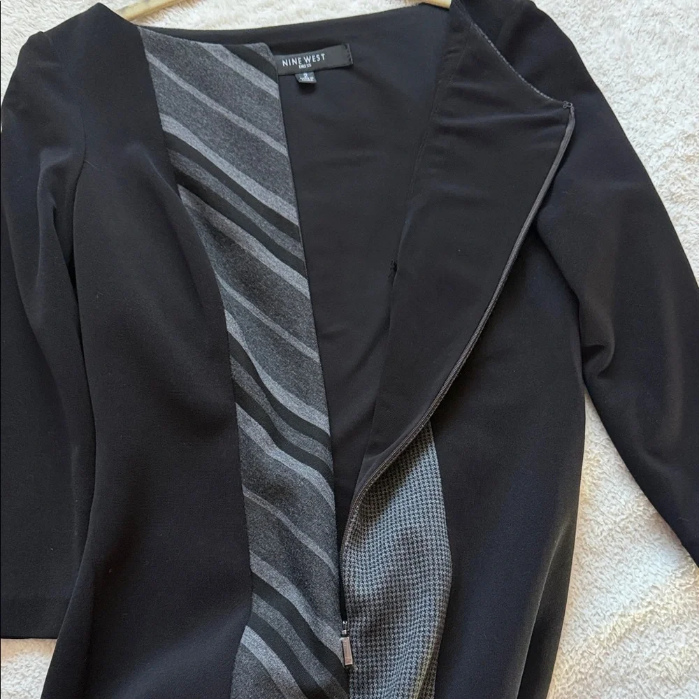 Calvin Klein Black and Gray Striped Dress - Picture 11 of 11